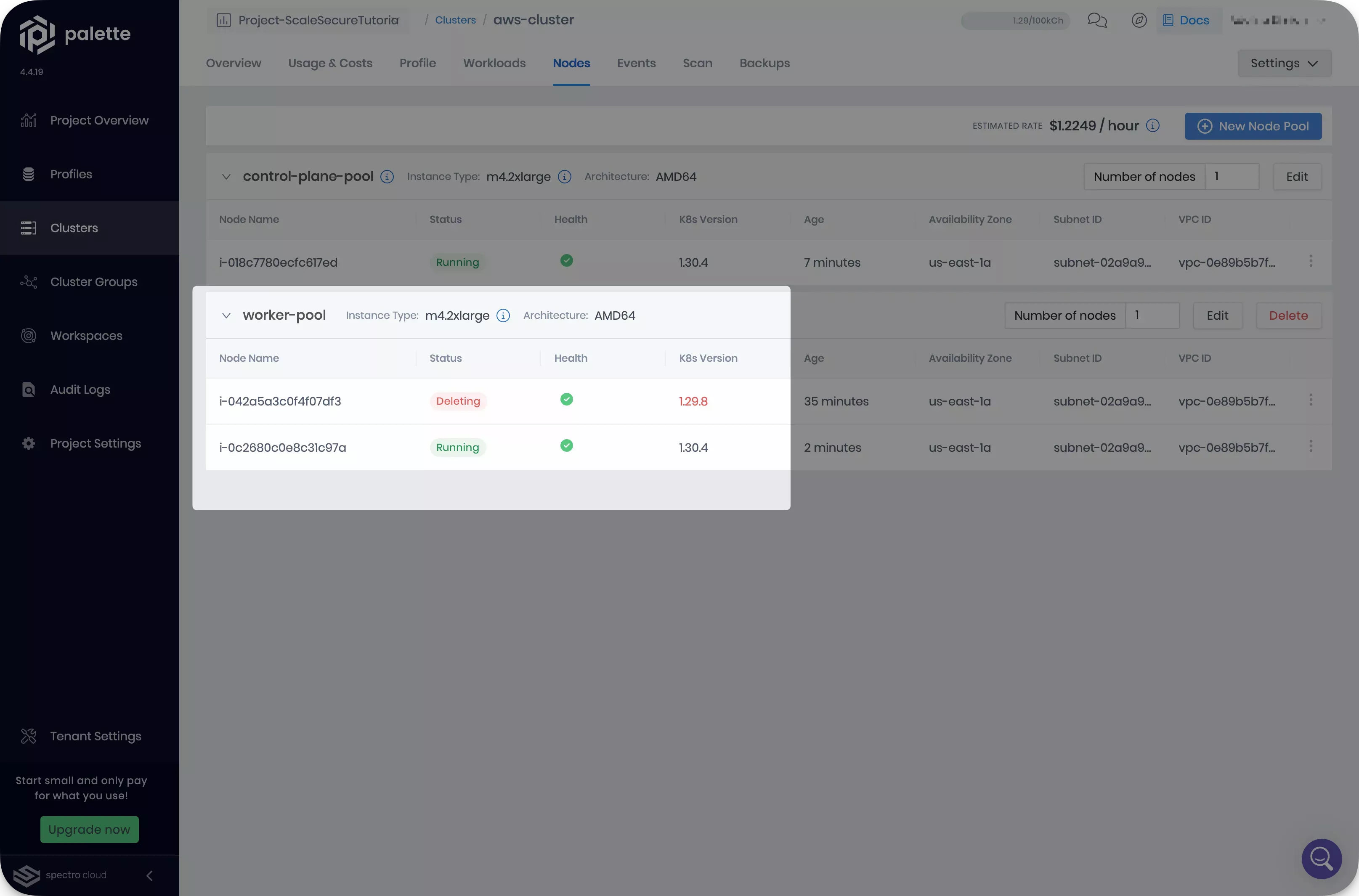 Node repaves in progress